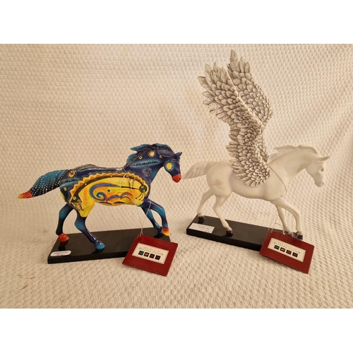 177 - 2 x Collectable 'Trail of the Painted Ponies' Figurines / Ornaments; Numbered Pieces; #12219 Silver ... 