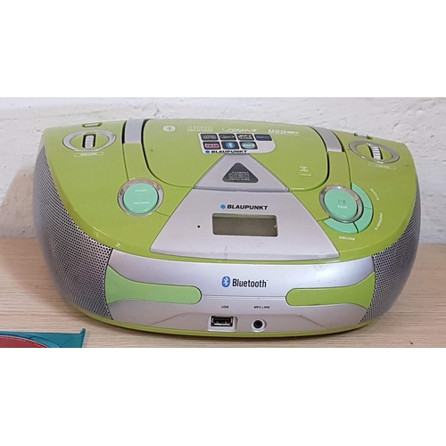 616 - Blaupunkt B30E Boombox, Green, CD/MP3 with Bluetooth and USB, Together with Qty of Assorted Music CD... 