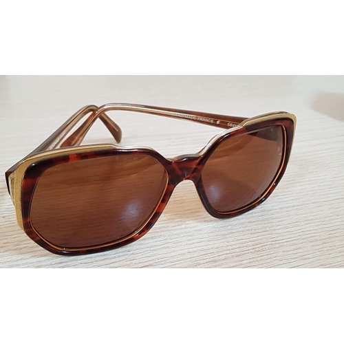 631 - Vintage 'Rocuas Paris' 4633ETC Hand Made Sunglasses, Made in France, Tortoise/Gold Frame, Brown Lens... 