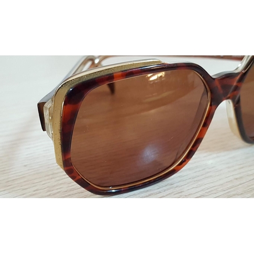 631 - Vintage 'Rocuas Paris' 4633ETC Hand Made Sunglasses, Made in France, Tortoise/Gold Frame, Brown Lens... 