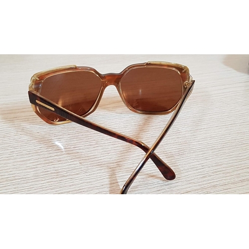 631 - Vintage 'Rocuas Paris' 4633ETC Hand Made Sunglasses, Made in France, Tortoise/Gold Frame, Brown Lens... 