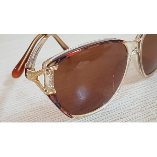 635 - 'Filos' Ladies Sunglasses, Multicolour Frames and Brown Lenses, Decorated with Crystals (Made in Ita... 