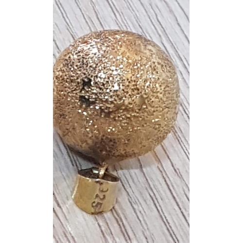 644 - Silver (925) and Gold Tone 'Bauble' Ring with Matching Pendant, (Approx. Size: S, Total Weight 9.4g)