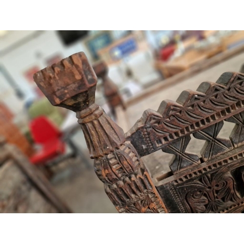 662 - Large Antique Hand Carved Swat Chest / Dowry Chest, From Swat Valley in Pakistan, Circa 18th/19th Ce... 