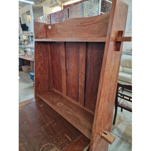 667 - Vintage / Mid-Century Gustav Stickley Style Arts & Craft 'Chalet Desk', with Drop Down Front, Lower ... 