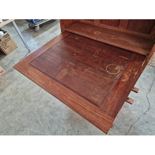 667 - Vintage / Mid-Century Gustav Stickley Style Arts & Craft 'Chalet Desk', with Drop Down Front, Lower ... 