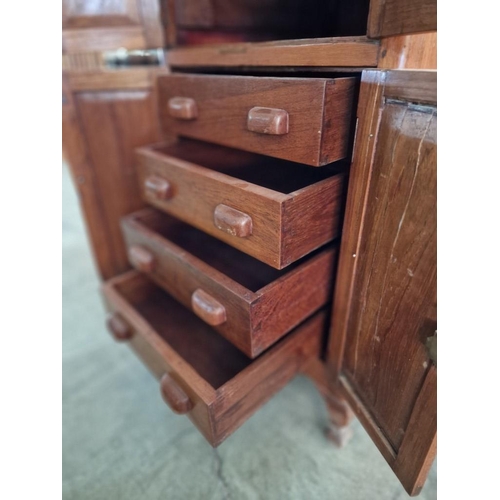 670 - Victorian Style Cabinet (Gramophone / Hi-Fi Style), with Drawer in the Top and Angled Front, Two Dou... 