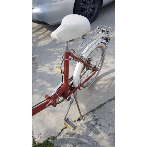 107 - Folding Bike with Red Frame