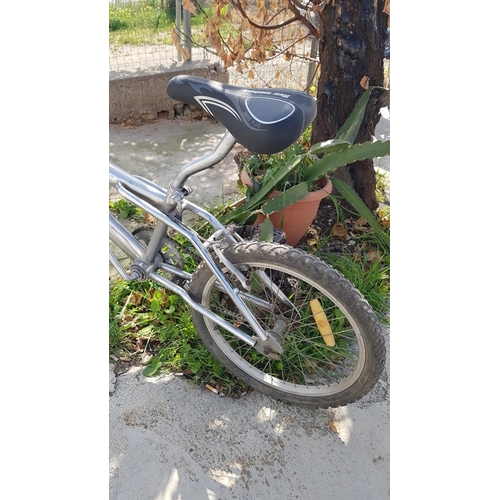 108 - BMX Style Bicycle, Silver Colour Frame