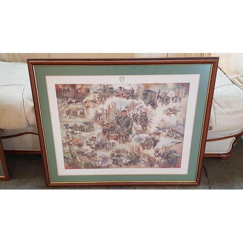 39 - 'Ulster Impressions' 1970 Military Print by Joan Wanklyn, Framed (76cm x 63cm), Together with Limite... 