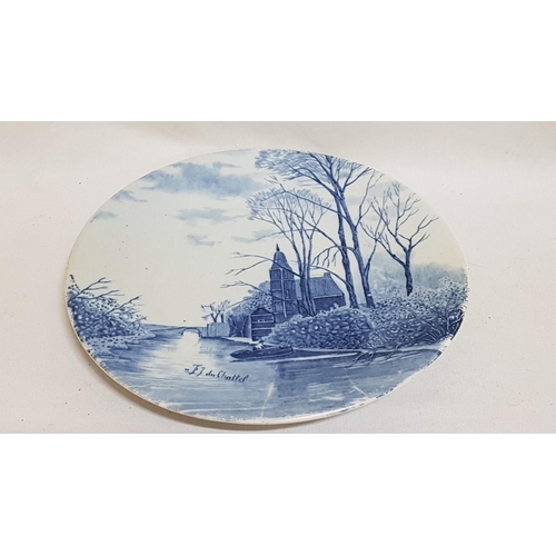 478 - 'Windmill' Vintage Delf Ceramic Plate (A/F, Repair), Stamped Wall Plate and One Other Similar, Ø: 23... 