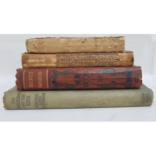 509 - 4x Antique Books (Some A/F): 'Jane Eyre' by Charlotte Bronte, 'The English Man and The Rifle', 'Beck... 