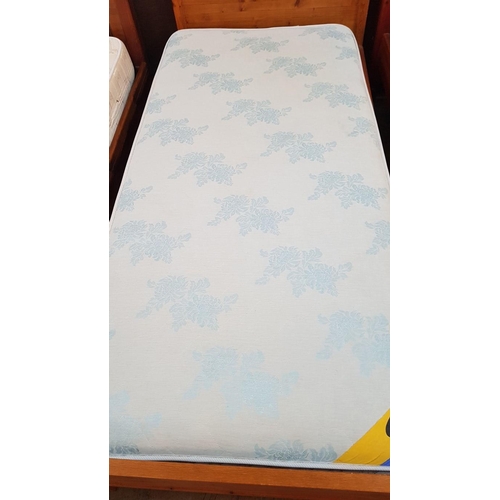 81 - Pinewood Single Bed with 'Gevorest' Mattress.
(Approx. 202cm x 95cm)