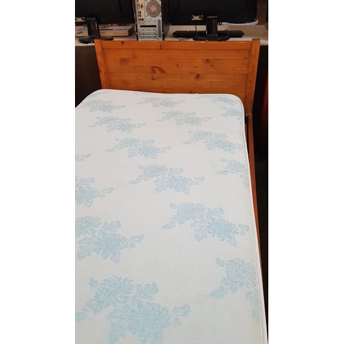 81 - Pinewood Single Bed with 'Gevorest' Mattress.
(Approx. 202cm x 95cm)