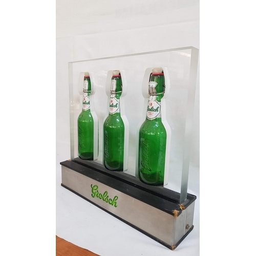 85 - 'Grolsch' Craft Handmade Lamp, (Nb. No Power Lead, Therefore Untested). (Approx. 40cm x 9.5cm x 38cm... 