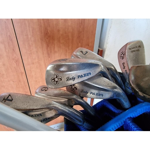 697 - Collection of Assorted Golf Clubs in Golf Bag with Trolley; Ping G30 Driver, Cobra AMP Pro Driver, C... 