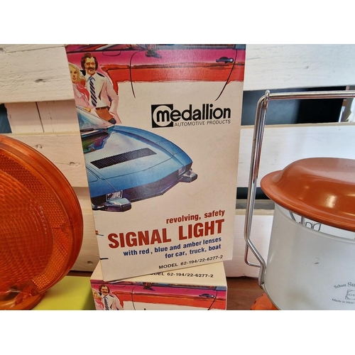 701 - Collection of Outside Warning Lights, Signal Lights (2 Boxes), Plastic Bulk Head Lights and Camping ... 