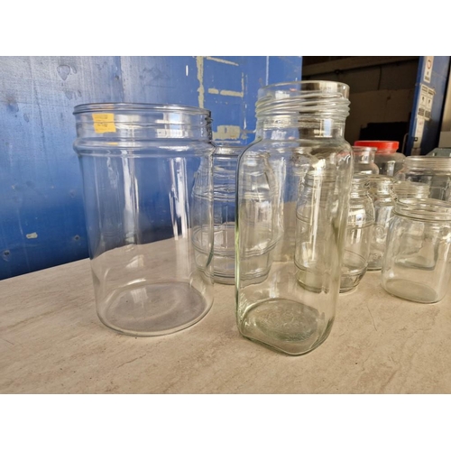 703 - Collection of 13 x Assorted Glass Jars and Containers, Incl. Vintage Advertising, etc, (see multiple... 