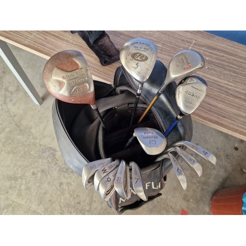 711 - Set of Golf Clubs in Maxfli Golf Bag; 8 x 'Wilson' Irons, Taylor Made Titanium Driver and 4 x Other ... 