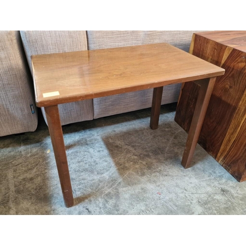 722 - Wooden Side Table with Square Legs, (Approx. 59 x 37 x 47cm), (a/f, loose leg)