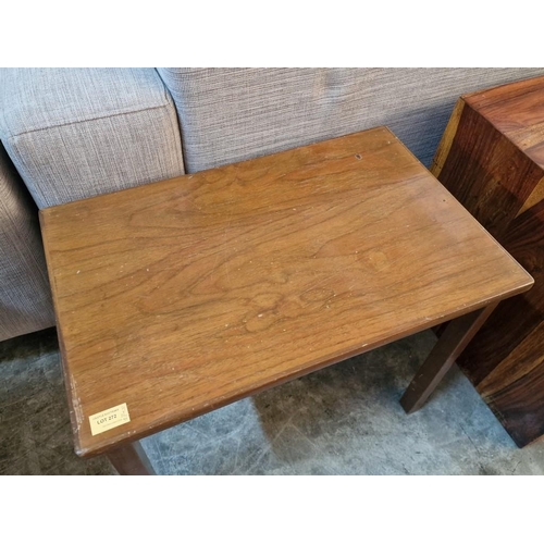 722 - Wooden Side Table with Square Legs, (Approx. 59 x 37 x 47cm), (a/f, loose leg)