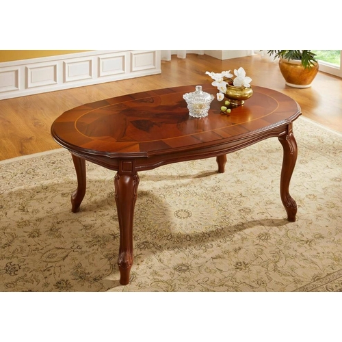 47 - Classical Style Coffee Table with Cabriole Legs and Bur Walnut Top

Dimensions: W99xH43xD55cm.

* Un... 