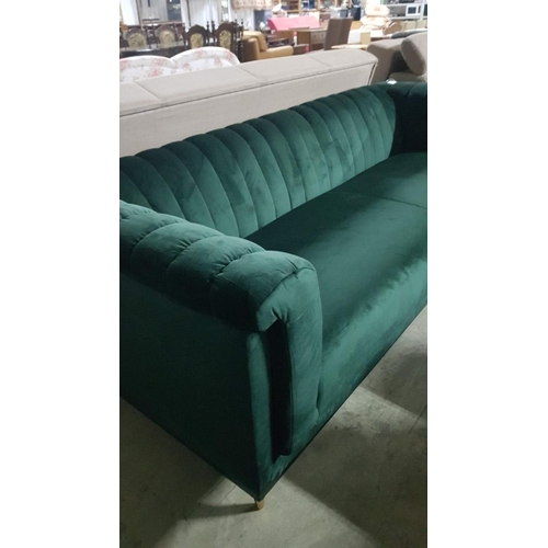 14A - 'Chamby' Green Colour Velvet Effect 3 Seater Sofa from the 'Guido Maria Kretschmer' Home&Living Bran... 