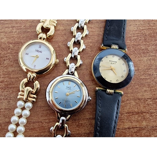 391 - 3 x Ladies Wrist Watches; 'Misaki' Gold Tone with Mother of Pearl Face and Japanese Pearl Bracelet S... 