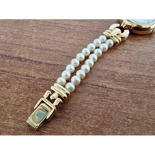 391 - 3 x Ladies Wrist Watches; 'Misaki' Gold Tone with Mother of Pearl Face and Japanese Pearl Bracelet S... 