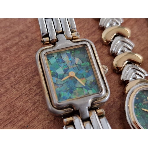 393 - 3 x Ladies Wrist Watches; Two 'Jeanier' Steel and Gold Plated with Opal Effect Face, and One 'Piere ... 