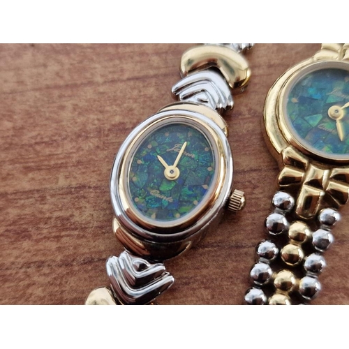 393 - 3 x Ladies Wrist Watches; Two 'Jeanier' Steel and Gold Plated with Opal Effect Face, and One 'Piere ... 