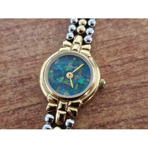 393 - 3 x Ladies Wrist Watches; Two 'Jeanier' Steel and Gold Plated with Opal Effect Face, and One 'Piere ... 