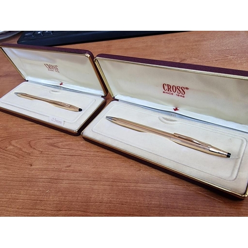 397 - Matching Cross 14ct Rolled Gold Ball Point Pen and 0.5mm Propelling Pencil in Original Boxes with Cl... 