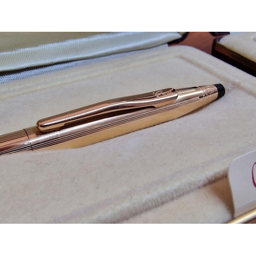 397 - Matching Cross 14ct Rolled Gold Ball Point Pen and 0.5mm Propelling Pencil in Original Boxes with Cl... 