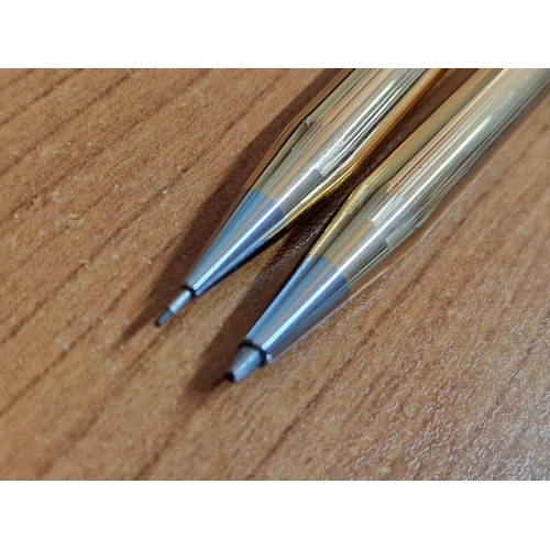 397 - Matching Cross 14ct Rolled Gold Ball Point Pen and 0.5mm Propelling Pencil in Original Boxes with Cl... 