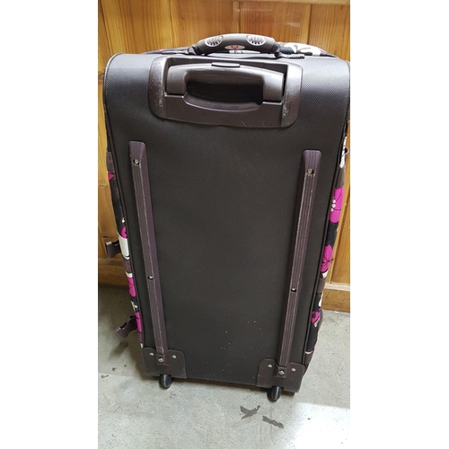 384 - 'Hawaii Spirit' Large Rolling Luggage Suitcase and with Adjusting Handle. (Approx. 40cm x 80cm x30cm... 