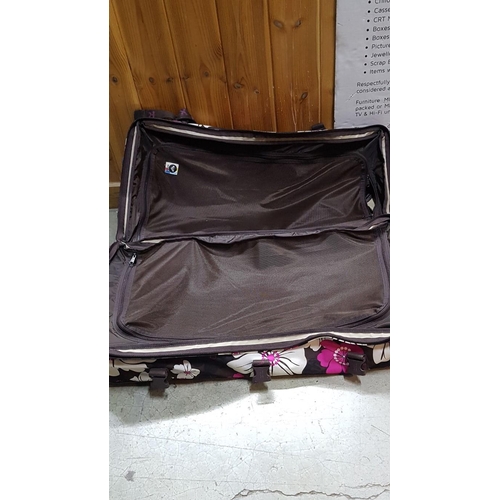 384 - 'Hawaii Spirit' Large Rolling Luggage Suitcase and with Adjusting Handle. (Approx. 40cm x 80cm x30cm... 