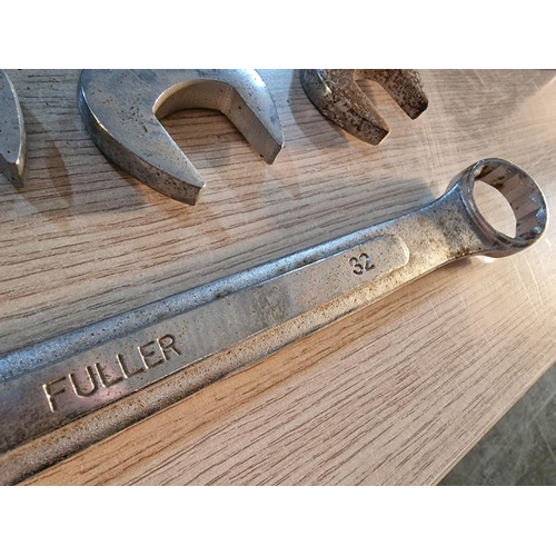 54 - 6 x Large 'Fuller' 32mm Combination Wrenches / Spanners, Unused, (6)