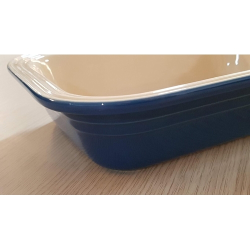 30 - Le Creuset Set of Casserole Dishes in Cornflower Blue: Round (Ø: 25.5cm-No 08.01), Rectangular (29cm... 