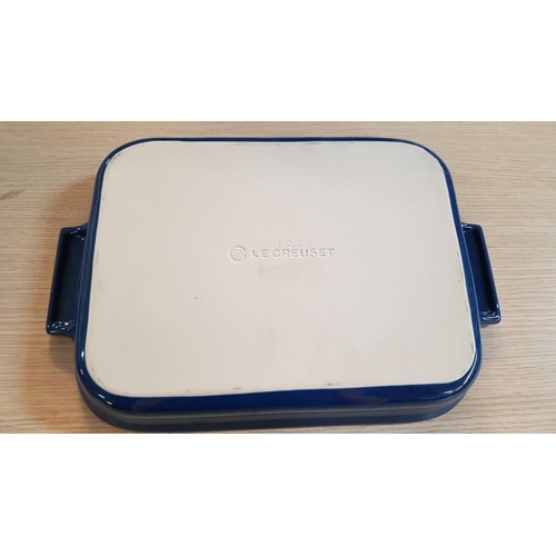 31 - Le Creuset Set of 4x Rectangular Casserole Dishes in Cornflower Blue: Large (37cm x 25cm), Medium (3... 