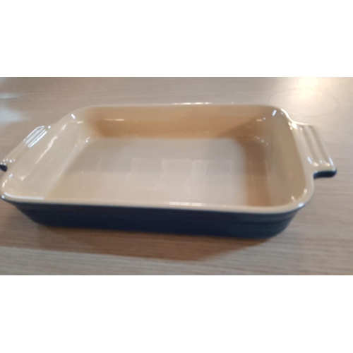 31 - Le Creuset Set of 4x Rectangular Casserole Dishes in Cornflower Blue: Large (37cm x 25cm), Medium (3... 