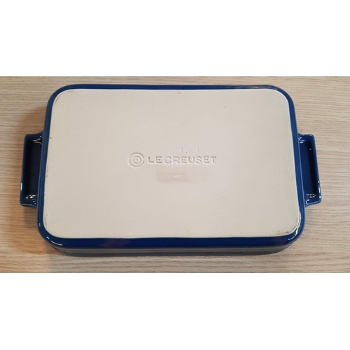 31 - Le Creuset Set of 4x Rectangular Casserole Dishes in Cornflower Blue: Large (37cm x 25cm), Medium (3... 