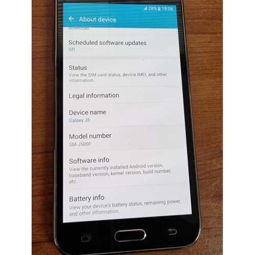 16 - Samsung Galaxy J5 Mobile Phone, Black Colour, (Model: SM-J500FZKDROM), with Original Box, * Basic Te... 