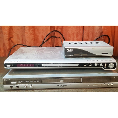 542 - Home Electronics: Daewoo DVD Player, Model: DVD-9185, (No R/C), Bench DVD/CD Player, Model: KH 6777,... 