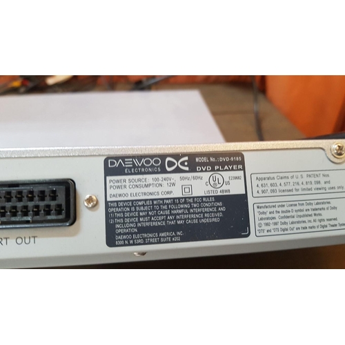 542 - Home Electronics: Daewoo DVD Player, Model: DVD-9185, (No R/C), Bench DVD/CD Player, Model: KH 6777,... 