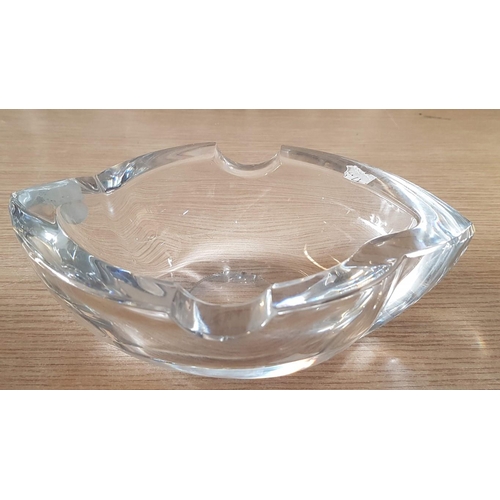 559 - Heavy Bohemia Crystal Ashtray (Approx. 18 x 12 x 5.5cm), in Original Box, * Looks Unused *