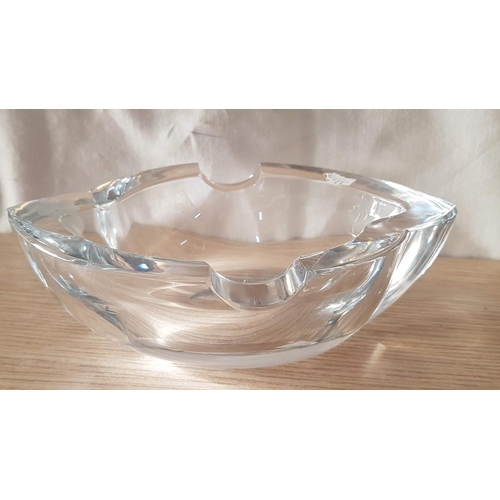 559 - Heavy Bohemia Crystal Ashtray (Approx. 18 x 12 x 5.5cm), in Original Box, * Looks Unused *