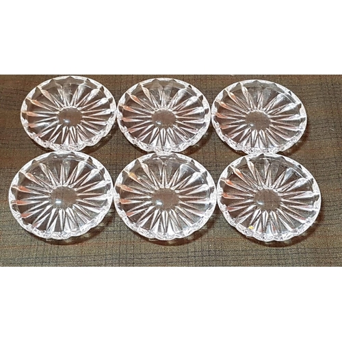 563 - Retro Glassware: Various Mini Sweets Plates/Coaters, 3x Different Pattern, x16 (6+6+4)