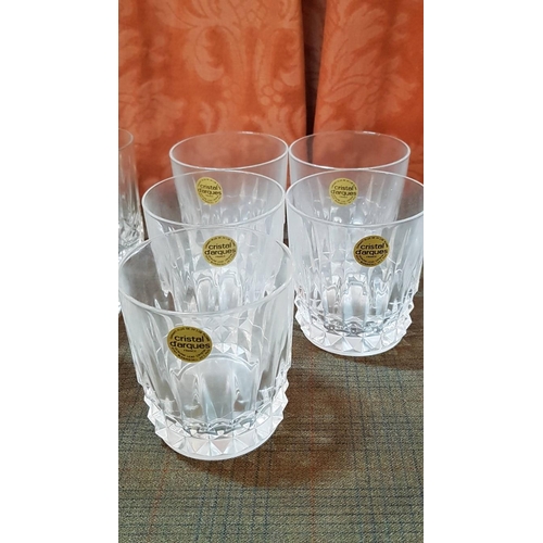 564 - 3x Crystal Sets of Different Pattern Whisky/Water Glasses, 2x of 6x Glasses Each Set and 1x of 5X Gl... 