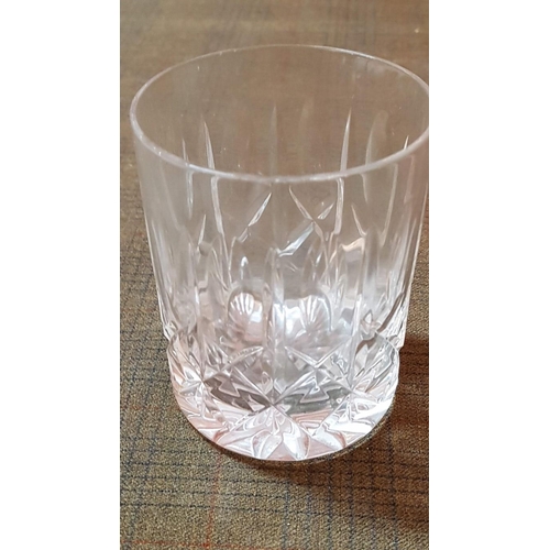 564 - 3x Crystal Sets of Different Pattern Whisky/Water Glasses, 2x of 6x Glasses Each Set and 1x of 5X Gl... 